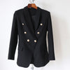 2023 women autumn double breasted gold button decoration blazer-L1390