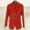 2023 women autumn double breasted gold button decoration blazer-L1390