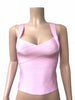 women elastic stretch celebrity bandage top deep V vest multi solid colors tight cute sweet singlet drop ship HLV108
