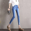 2022 Autumn New Women Ankle-Length Black Jeans for Students Stretch Skinny Female Slim Pencil Pants Denim Solid Ladies Trousers