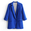 2022 Autumn Solid Blazer Women Elegant Mid-Long Three Quarter Sleeve Pearls  Suit Blazer Women's Jacket blazer feminino AO542