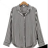 2022 Autumn Striped Button Women Tops And Blouses Flower V-neck Long Sleeve Work Shirts Women Office Tops Blouse For Business