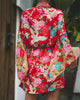 2023 Autumn Summer Women Long Sleeve Bohemian Floral Casual Loose Long Blouse Kimono Long Cardigan Flare Sleeve Print Thin Shirt