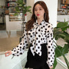 2023  Autumn Women Polka Dot Blouses Sweety Girl Chiffon Shirt Spring Elegant Long Sleeve Bow Tie Blusas Ladies Basic Tops WZ633
