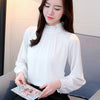 2022 Autumn Womens Tops And Blouses Long Sleeve White Pink Chiffon Blouse Women Shirts Ladies Office Plus Size Blusa Feminina