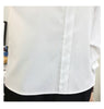 2023 Blus Wanita Musim Panas Wanita Atasan Lengan Pendek Kasual Chiffon Blus Wanita Pakaian Kerja Solid Putih Kemeja Kantor PZ483