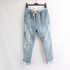 Boyfriend Denim Jeans for Women Mid Waist Straight Pants Woman Ladies Ripped Loose Mom Jeans Girls Jean Pants Plus Size
