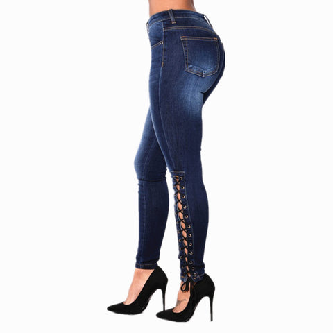 Boyfriend Jeans pencel Pants Women Trousers Casual Plus Size Vintage Denim Pants bandage Jeans Women Vaqueros