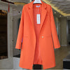 Brief  Solid Hidden Breasted Long Women Suits Blazer feminino jacket Ladies Plus Size Pockets Business Blaser mujer