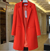 Brief  Solid Hidden Breasted Long Women Suits Blazer feminino jacket Ladies Plus Size Pockets Business Blaser mujer