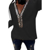 Casual Women Blouse New Fashion V-neck Sequined Tops Long sleeve Solid Basic Autumn Blouse Top Shirt Women Clothing 20