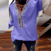 Casual Women Blouse New Fashion V-neck Sequined Tops Long sleeve Solid Basic Autumn Blouse Top Shirt Women Clothing 20