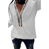 Casual Women Blouse New Fashion V-neck Sequined Tops Long sleeve Solid Basic Autumn Blouse Top Shirt Women Clothing 20
