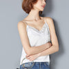 Cotton Velvet Lace Tops Women Solid Sexy Crop Tops Fashion Spring Summer Camisole Halter Top Black Camis Sleeveless Blusa