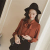 Elegant long sleeve women slim shirt spring fashion colthes bow chiffon blouse office ladies formal plus size tops Yellow