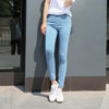 Fall New Korean Women Jeans Slim Wash Jeans High Elastic Push Up Jeans Leggings Basis Denim Pencil Pants Skinny Jeans Woman
