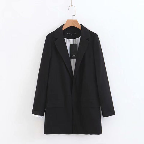 2022 Fashion Basic Jacket Blazer Women Suit Cardigan Puff Sleeve Ladies Autumn Brand Coats Casual blazer female