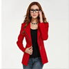 Fashion Basic Jacket Blazer Women Suit Zipper Slim suit Sleeve Ladies Plus Size Brand Coats Casual blazer female F2560