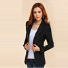 Fashion Basic Jacket Blazer Women Suit Zipper Slim suit Sleeve Ladies Plus Size Brand Coats Casual blazer female F2560