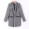 Fashion Brand Women Striped Long Blazer Suit Elegant Long-Sleeve Office Jacket Ladies Autumn Casual Harajuku Blazer Talever