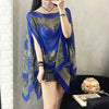 Fashion Floral Chiffon Blouses Women Summer Style Beachwear Cover up Elegant Flower Print Chiffon Loose Blouse Shirt