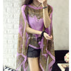Fashion Floral Chiffon Blouses Women Summer Style Beachwear Cover up Elegant Flower Print Chiffon Loose Blouse Shirt
