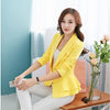 Fashion Hot  New women blazers and jackets long-sleeve slim blazer ruffle short blazer design candy color Outerwear & Coats