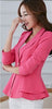 Fashion Hot  New women blazers and jackets long-sleeve slim blazer ruffle short blazer design candy color Outerwear & Coats