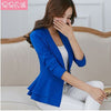 Fashion Hot  New women blazers and jackets long-sleeve slim blazer ruffle short blazer design candy color Outerwear & Coats