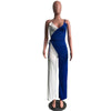 Fashion New Patchwork Sexy Strap Wide Leg Jumpsuit Women Combinaison Femme Nightclub Wear Rompers Womens Jumpsuit Overalls