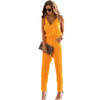 Fashion Sexy Summer Women Sleeveless Strap V Neck Overalls Slim Beach Jumpsuits Bodycon Female Romper Trousers Body Mujer