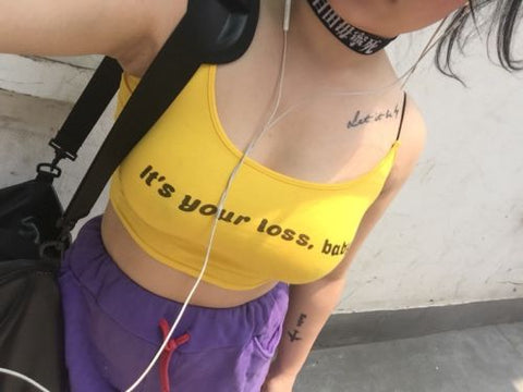 Fashion Shirts Summer Crop Top Women Sexy Shirt Tops Vest Letter Print Sleeveless Cropped Tops Shirt