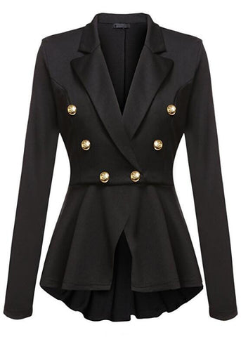 Fashion Slim Fit Women Blazer Jackets Womens White Blue Ladies Blazer Office Jacket Elegant Female Solid Button Plus Size