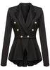 Fashion Slim Fit Women Blazer Jackets Womens White Blue Ladies Blazer Office Jacket Elegant Female Solid Button Plus Size