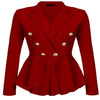 Fashion Slim Fit Women Blazer Jackets Womens White Blue Ladies Blazer Office Jacket Elegant Female Solid Button Plus Size