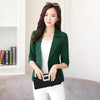 Fashion Small Suit Women Spring Summer Korean A Buckle Temperament  3 Quarter Sleeve Blazer Jacket Office Lady