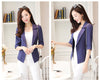 Fashion Small Suit Women Spring Summer Korean A Buckle Temperament  3 Quarter Sleeve Blazer Jacket Office Lady