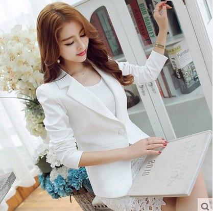 Fashion Winter Casual Women White Blazers and Jackets Female Slim Coat Femme Long Sleeve feminino plus size work cape Suit