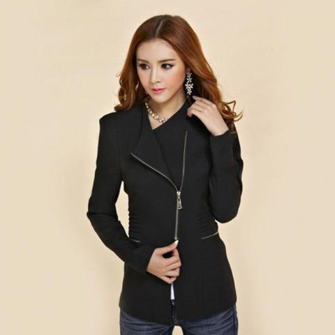 Fashion Women Blazer Long sleeve Jacket Suit Autumn Casual Coat Short Slim Fit Outerwear Blaser formal or casual