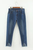 Fashion Women Jeans Blue/Gray High Waist Casual Denim Ankle Ripped Hole Pencil Pants Jeans Trousers Female Plus Size XL~5XL