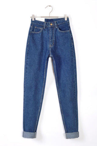 Fashion Women vintage American brand boyfriend jeans for women Casual high waist loose cowboy pants denim jeans womens