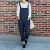 2022 Fashion Summer Women Casual Solid Sleeveless Strappy Cotton Linen Work Jumpsuit Rompers Turnip Pants Long Bodysuit