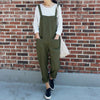 2022 Fashion Summer Women Casual Solid Sleeveless Strappy Cotton Linen Work Jumpsuit Rompers Turnip Pants Long Bodysuit