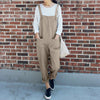 2022 Fashion Summer Women Casual Solid Sleeveless Strappy Cotton Linen Work Jumpsuit Rompers Turnip Pants Long Bodysuit