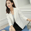 Fashion women Red suit blazers long sleeve slim solid jackets ruffle ladies work Cape blazer design candy color Casual Coat
