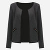 Female Outwear Black White Plus Size Spring Autumn Plaid Women Thin Coats Short Jackets Casual Slim Blazers Suit Cardigans