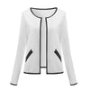 Female Outwear Black White Plus Size Spring Autumn Plaid Women Thin Coats Short Jackets Casual Slim Blazers Suit Cardigans