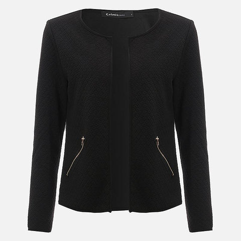 Female Outwear Black White Plus Size Spring Autumn Plaid Women Thin Coats Short Jackets Casual Slim Blazers Suit Cardigans