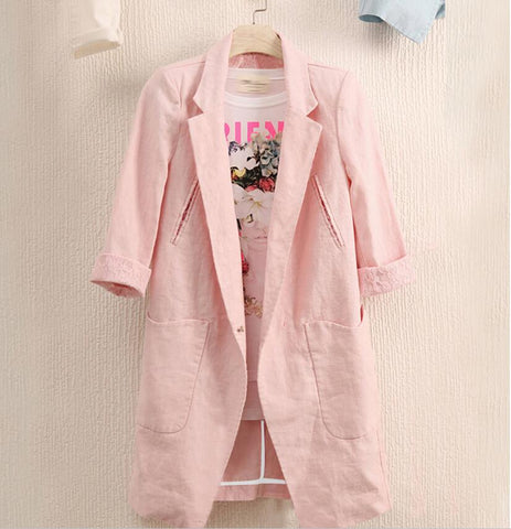 Female Suit Women Blazer Elegant Three Quarter Sleeve Blazers Woman Outerwear Women Clothes Women Summer Jacket W171