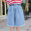 Hot Summer Jeans Elastic High Waist Knee Length Pants Jeans Denim Shorts For Women Shorts Jeans Woman Black White Plus Size